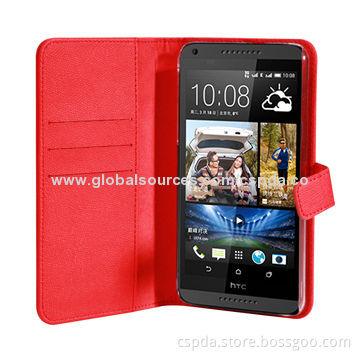 Fast Delivery Time Book Folio PU Leather Wallet/Case for HTC Desire 816 with Name Card Slots Design